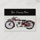 ヴィンテージMOTORCYCLESレッドブラックグレー紙 名刺 (裏面)