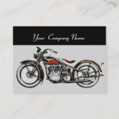 ヴィンテージMOTORCYCLES赤い黒いグレー 名刺 (裏面)