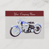 ヴィンテージMOTORCYCLES赤い黒いグレー 名刺 (裏面)