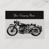 ヴィンテージMOTORCYCLES赤い黒いグレー 名刺 (裏面)