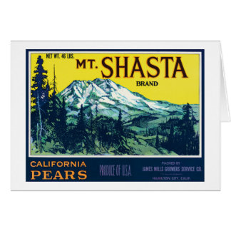 ヴィンテージMt Shsta California梨ラベル