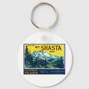 ヴィンテージMt Shsta California梨ラベル キーホルダー