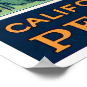 ヴィンテージMt Shsta California梨ラベル ポスター (角)