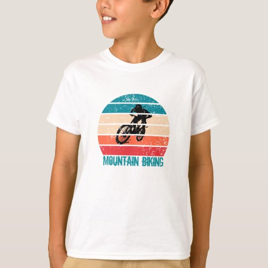 ヴィンテージMTBダウンヒルマウンテンバイク Tシャツ (正面)