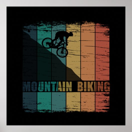 ヴィンテージMTB ダウンヒルマウンテンバイク ポスター (正面)