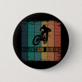 ヴィンテージMTB ダウンヒルマウンテンバイク 缶バッジ (正面)