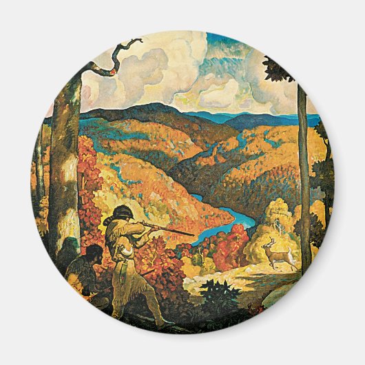 ヴィンテージNCワイエス旅行ポスター、旧ケンタッキー州 マグネット (正面)