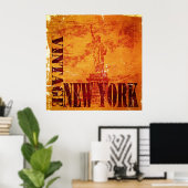 ヴィンテージNew York #2 – ポスター (ホームオフィス)