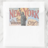 ヴィンテージNew York Rectangleスタンプ 長方形シール (バッグ)