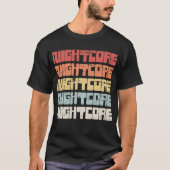 ヴィンテージNIGHTCORE音楽文字 Tシャツ (正面)