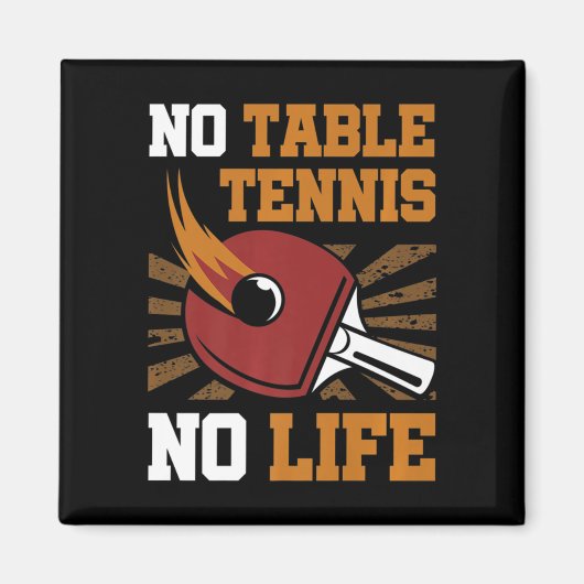 ヴィンテージNoテーブルテニスNoライフピンポンボールスポ マグネット (正面)