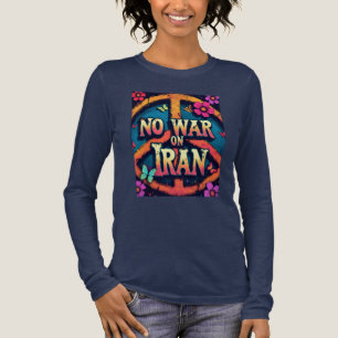 ヴィンテージNo War on Iran Peaceレトロ抗議 トライブレンドTシャツ