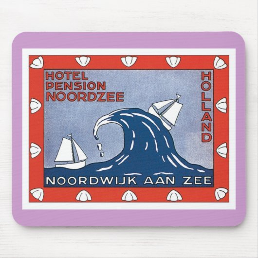 ヴィンテージNoordwijk Aan Zeeオランダ マウスパッド (正面)