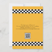 ヴィンテージNYCイエロー市松模様にキャブスタイル セーブザデート (裏面)