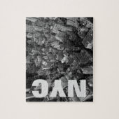 ヴィンテージNYCニューヨークシティマンハッタン白黒 ジグソーパズル (縦)