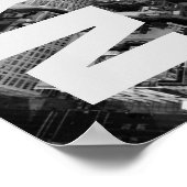 ヴィンテージNYCニューヨークシティマンハッタン白黒 ポスター (角)