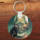 ヴィンテージNZ Maori Chief by G. Lindaeur Keychain キーホルダー (正面)