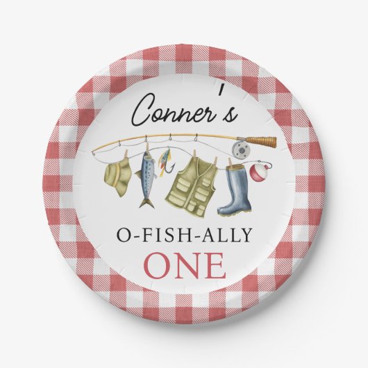 ヴィンテージO-Fish-Ally One 1歳 ペーパープレート (正面)