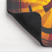 ヴィンテージOmの記号のプリント マウスパッド (コーナー)