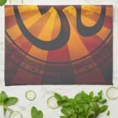 ヴィンテージOmの記号 キッチンタオル (折り畳み)