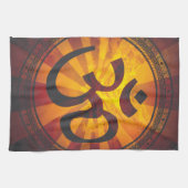 ヴィンテージOmの記号 キッチンタオル (横)