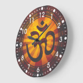 ヴィンテージOmの記号 ラージ壁時計 (傾斜)