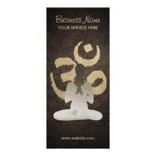 ヴィンテージOMサインダマスク背景ヨガ ラックカード