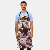 ヴィンテージOrcaシ航海のームレス エプロン (着用した状態)