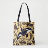 ヴィンテージOrcaパタ航海のーン トートバッグ (正面)