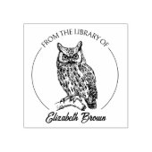 ヴィンテージOwlスクリプト ラバースタンプ (インプリント)