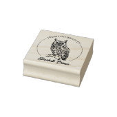 ヴィンテージOwlスクリプト ラバースタンプ (スタンプ)