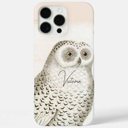 ヴィンテージOwl iPhone 15 Pro最大ケース Case-Mate iPhoneケース (裏面)