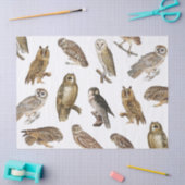 ヴィンテージOwlsパターンの分離 薄葉紙 (クラフト)