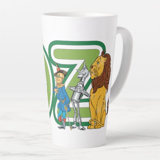 ヴィンテージOzキャラクターと文字文字 カフェラテマグ (右アングル)