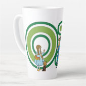 ヴィンテージOzキャラクターと文字文字 カフェラテマグ (左アングル)