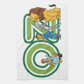 ヴィンテージOzキャラクターと文字文字 キッチンタオル (縦)