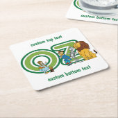 ヴィンテージOzキャラクターと文字文字 スクエアペーパーコースター (アングル)