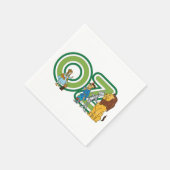 ヴィンテージOzキャラクターと文字文字 スタンダードカクテルナプキン (角)