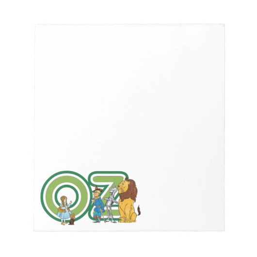 ヴィンテージOzキャラクターと文字文字 ノートパッド (正面)