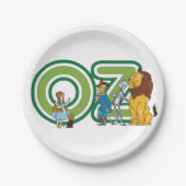 ヴィンテージOzキャラクターと文字文字 ペーパープレート (正面)