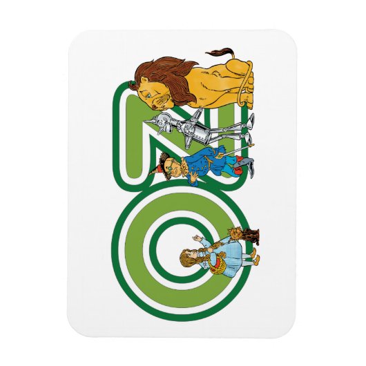 ヴィンテージOzキャラクターと文字文字 マグネット (縦)