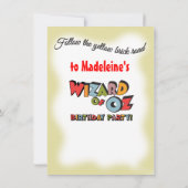 ヴィンテージOzバースデーパーティ招待状 招待状 (裏面)