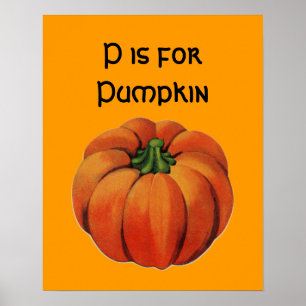 ヴィンテージPはカボチャのポスター ポスター