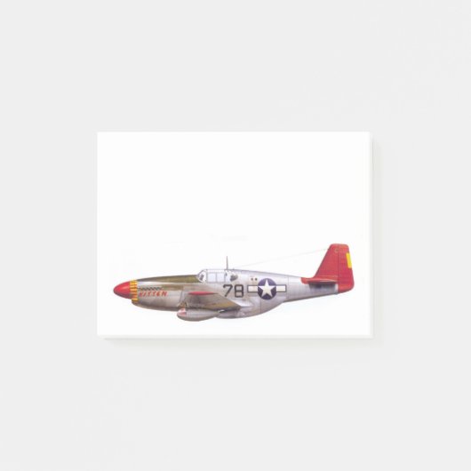 ヴィンテージP-51のムスタングのTuskegeeのパイロットの第二次世界大戦 ポストイット (正面)