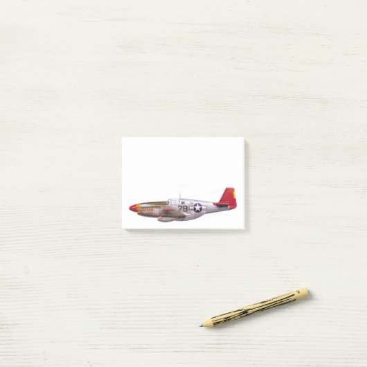 ヴィンテージP-51のムスタングのTuskegeeのパイロットの第二次世界大戦 ポストイット (デスク上)