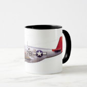 ヴィンテージP-51のムスタングのTuskegeeのパイロットの第二次世界大戦 マグカップ (正面右)