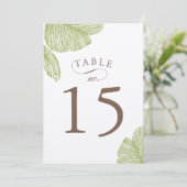 ヴィンテージPalm Treeの結婚テーブル・ナンバー・カード 招待状 (スタンド正面)