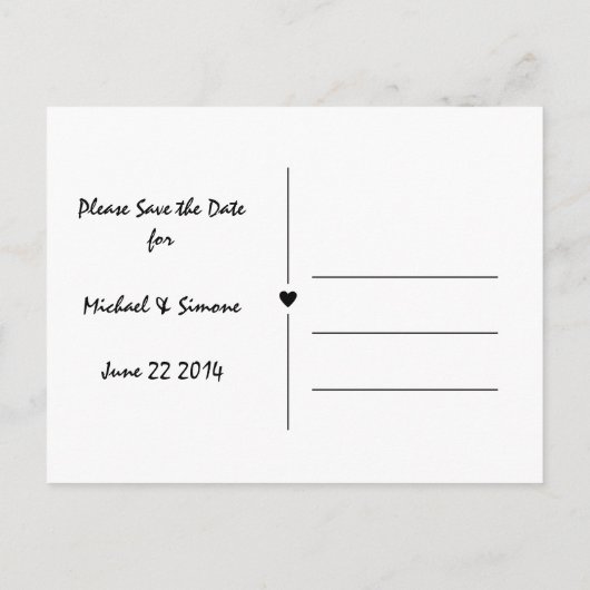 ヴィンテージPalm Treeビーチ日付はがきを保存 案内ポストカード (裏面)