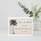 ヴィンテージPalm Treeビーチ日付はがきを保存 案内ポストカード (スタンド正面)