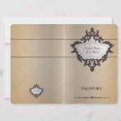 ヴィンテージPassport招待状8.75 x 6.5 招待状 (裏面)